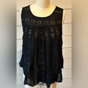 Gap Sleeveless Eyelet Cotton Top